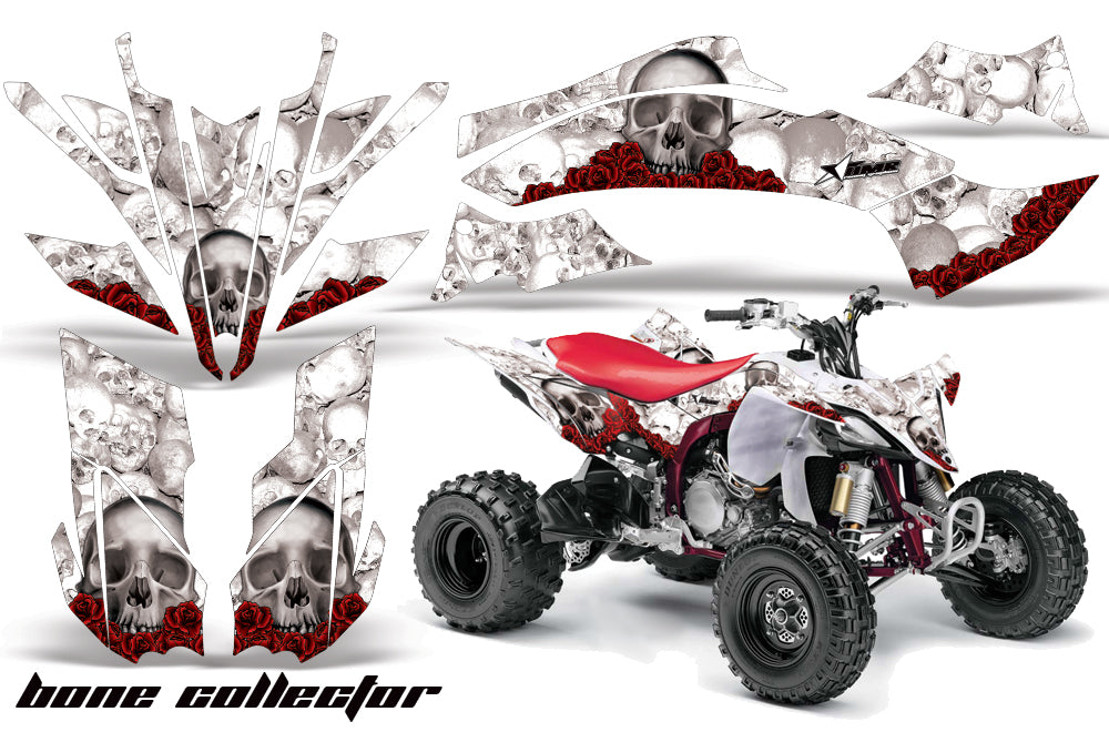 ATV Graphics Kit Decal Sticker Wrap For Yamaha YFZ450R/SE 2009-2013 BONES WHITE-atv motorcycle utv parts accessories gear helmets jackets gloves pantsAll Terrain Depot