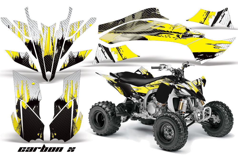 ATV Graphics Kit Decal Sticker Wrap For Yamaha YFZ450R/SE 2009-2013 CARBONX YELLOW-atv motorcycle utv parts accessories gear helmets jackets gloves pantsAll Terrain Depot