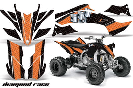 ATV Graphics Kit Decal Sticker Wrap For Yamaha YFZ450R/SE 2009-2013 DIAMOND RACE ORANGE BLACK-atv motorcycle utv parts accessories gear helmets jackets gloves pantsAll Terrain Depot