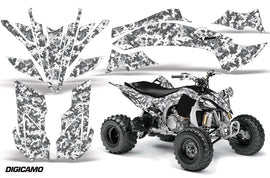 ATV Graphics Kit Decal Sticker Wrap For Yamaha YFZ450R/SE 2009-2013 DIGICAMO WHITE-atv motorcycle utv parts accessories gear helmets jackets gloves pantsAll Terrain Depot