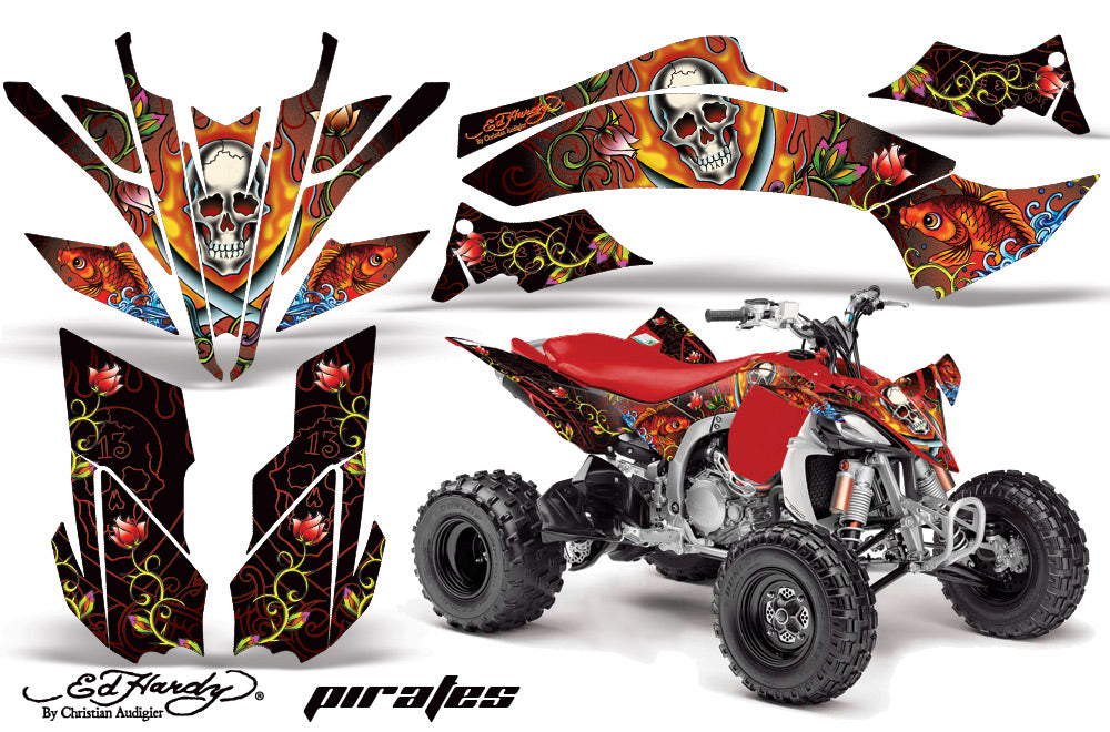 ATV Graphics Kit Decal Sticker Wrap For Yamaha YFZ450R/SE 2009-2013 EDHP RED-atv motorcycle utv parts accessories gear helmets jackets gloves pantsAll Terrain Depot