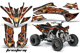 ATV Graphics Kit Decal Sticker Wrap For Yamaha YFZ450R/SE 2009-2013 FIRESTROM BLACK-atv motorcycle utv parts accessories gear helmets jackets gloves pantsAll Terrain Depot