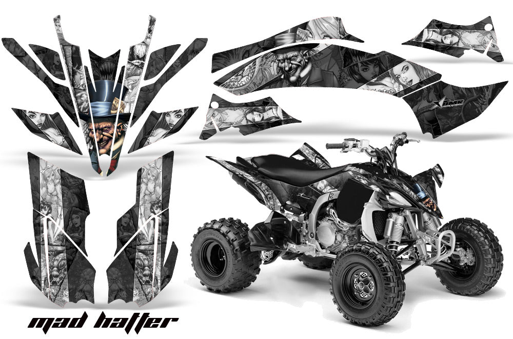 ATV Graphics Kit Decal Sticker Wrap For Yamaha YFZ450R/SE 2009-2013 HATTER SILVER BLACK-atv motorcycle utv parts accessories gear helmets jackets gloves pantsAll Terrain Depot