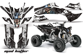 ATV Graphics Kit Decal Sticker Wrap For Yamaha YFZ450R/SE 2009-2013 HATTER WHITE BLACK-atv motorcycle utv parts accessories gear helmets jackets gloves pantsAll Terrain Depot