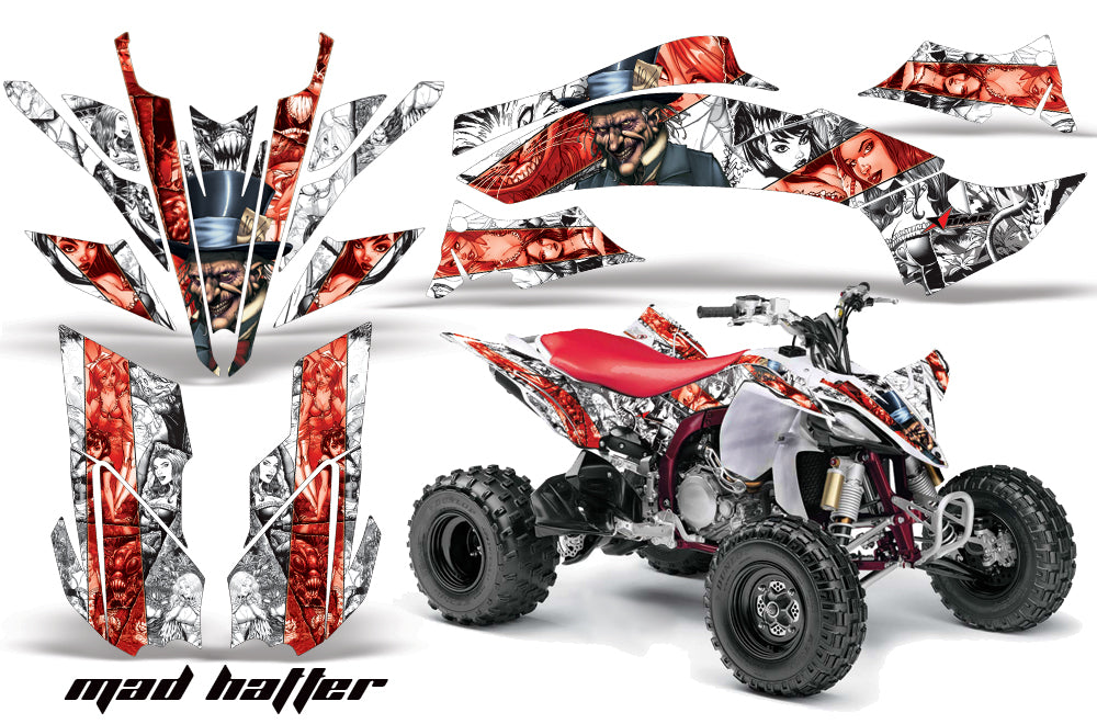 ATV Graphics Kit Decal Sticker Wrap For Yamaha YFZ450R/SE 2009-2013 HATTER RED WHITE-atv motorcycle utv parts accessories gear helmets jackets gloves pantsAll Terrain Depot