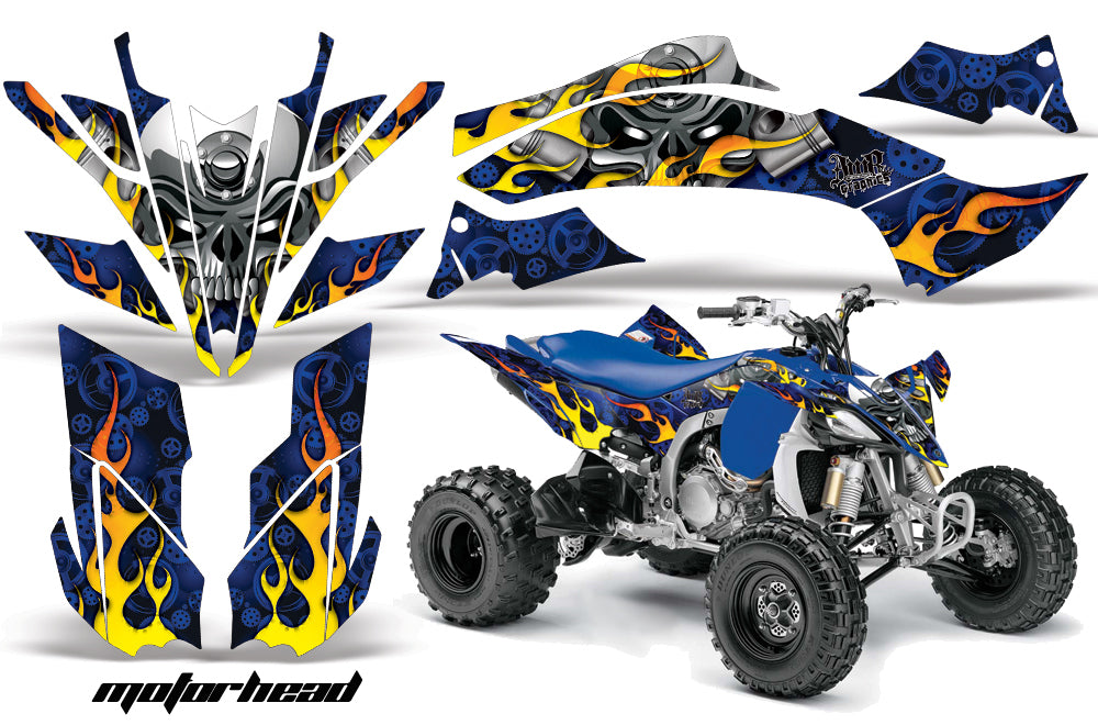 ATV Graphics Kit Decal Sticker Wrap For Yamaha YFZ450R/SE 2009-2013 MOTORHEAD BLUE-atv motorcycle utv parts accessories gear helmets jackets gloves pantsAll Terrain Depot