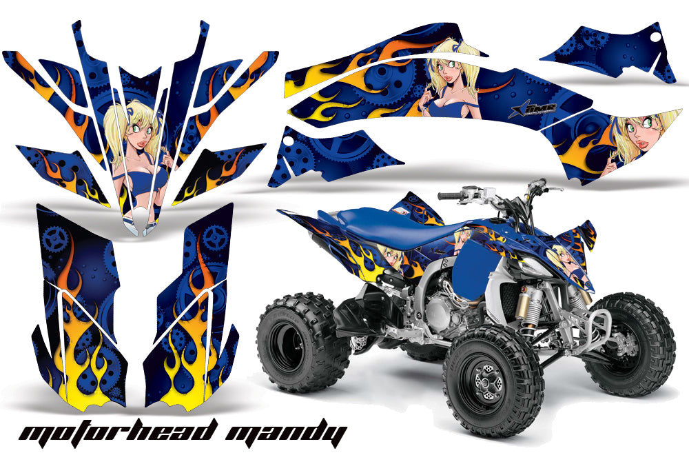 ATV Graphics Kit Decal Sticker Wrap For Yamaha YFZ450R/SE 2009-2013 MOTO MANDY BLUE-atv motorcycle utv parts accessories gear helmets jackets gloves pantsAll Terrain Depot