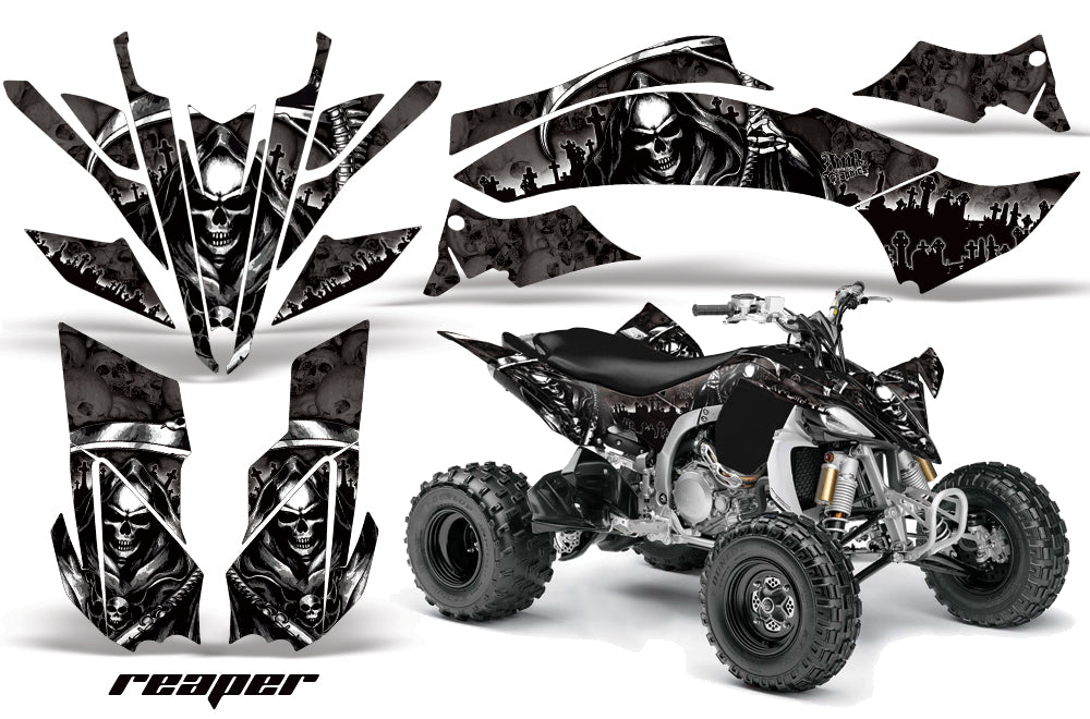 ATV Graphics Kit Decal Sticker Wrap For Yamaha YFZ450R/SE 2009-2013 REAPER BLACK-atv motorcycle utv parts accessories gear helmets jackets gloves pantsAll Terrain Depot
