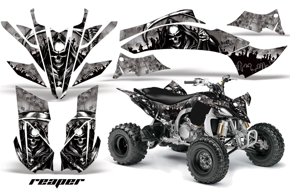 ATV Graphics Kit Decal Sticker Wrap For Yamaha YFZ450R/SE 2009-2013 REAPER SILVER-atv motorcycle utv parts accessories gear helmets jackets gloves pantsAll Terrain Depot
