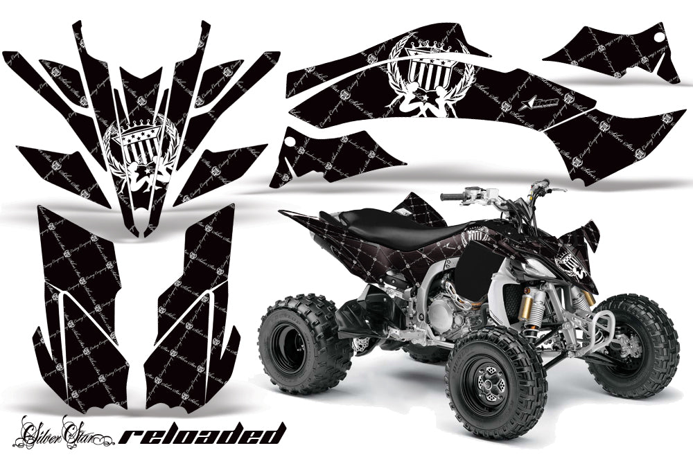 ATV Graphics Kit Decal Sticker Wrap For Yamaha YFZ450R/SE 2009-2013 RELOADED WHITE BLACK-atv motorcycle utv parts accessories gear helmets jackets gloves pantsAll Terrain Depot