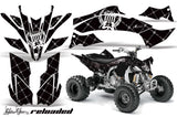 ATV Graphics Kit Decal Sticker Wrap For Yamaha YFZ450R/SE 2009-2013 RELOADED WHITE BLACK