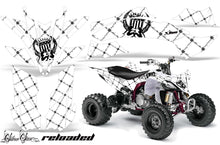 Load image into Gallery viewer, ATV Graphics Kit Decal Sticker Wrap For Yamaha YFZ450R/SE 2009-2013 RELOADED BLACK WHITE-atv motorcycle utv parts accessories gear helmets jackets gloves pantsAll Terrain Depot