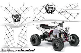 ATV Graphics Kit Decal Sticker Wrap For Yamaha YFZ450R/SE 2009-2013 RELOADED BLACK WHITE-atv motorcycle utv parts accessories gear helmets jackets gloves pantsAll Terrain Depot
