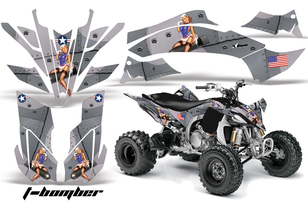 ATV Graphics Kit Decal Sticker Wrap For Yamaha YFZ450R/SE 2009-2013 TBOMBER SILVER-atv motorcycle utv parts accessories gear helmets jackets gloves pantsAll Terrain Depot