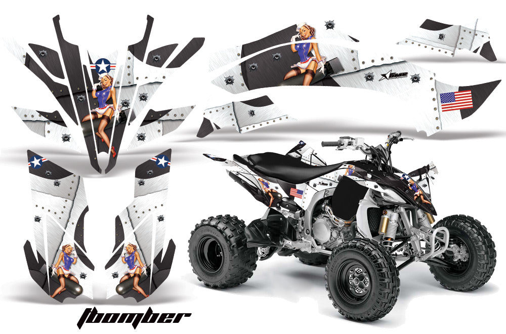 ATV Graphics Kit Decal Sticker Wrap For Yamaha YFZ450R/SE 2009-2013 TBOMBER WHITE-atv motorcycle utv parts accessories gear helmets jackets gloves pantsAll Terrain Depot