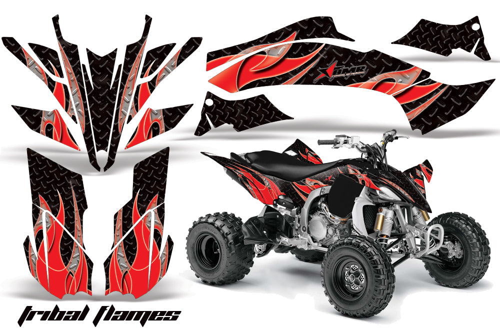 ATV Graphics Kit Decal Sticker Wrap For Yamaha YFZ450R/SE 2009-2013 TRIBAL RED BLACK-atv motorcycle utv parts accessories gear helmets jackets gloves pantsAll Terrain Depot