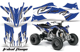 ATV Graphics Kit Decal Sticker Wrap For Yamaha YFZ450R/SE 2009-2013 TRIBAL WHITE BLUE-atv motorcycle utv parts accessories gear helmets jackets gloves pantsAll Terrain Depot