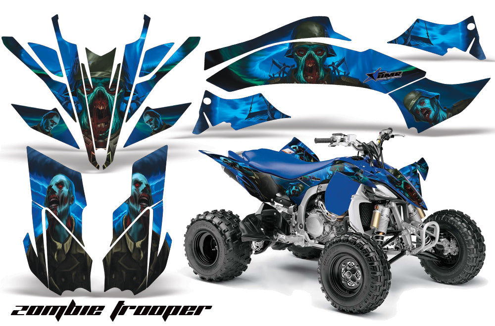 ATV Graphics Kit Decal Sticker Wrap For Yamaha YFZ450R/SE 2009-2013 ZOMBIE BLUE-atv motorcycle utv parts accessories gear helmets jackets gloves pantsAll Terrain Depot