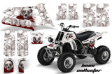 ATV Graphics Kit Quad Decal Sticker Wrap For Yamaha Banshee 350 1987-2005 BONES WHITE