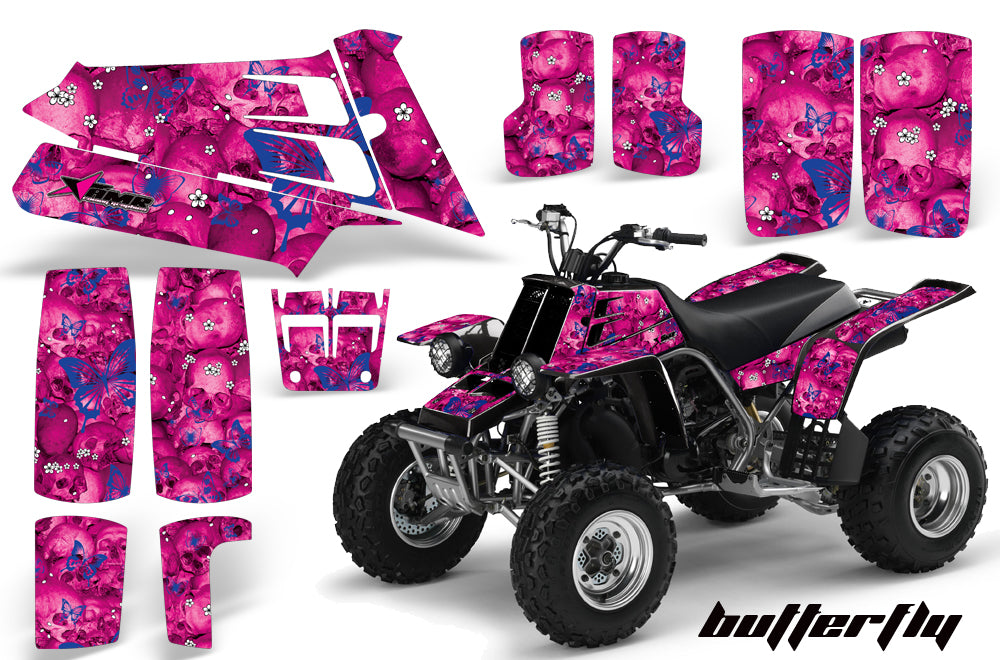 ATV Graphics Kit Quad Decal Sticker Wrap For Yamaha Banshee 350 1987-2005 BUTTERFLIES BLUE PINK-atv motorcycle utv parts accessories gear helmets jackets gloves pantsAll Terrain Depot