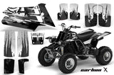 ATV Graphics Kit Quad Decal Sticker Wrap For Yamaha Banshee 350 1987-2005 CARBONX BLACK