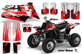 ATV Graphics Kit Quad Decal Sticker Wrap For Yamaha Banshee 350 1987-2005 CARBONX RED