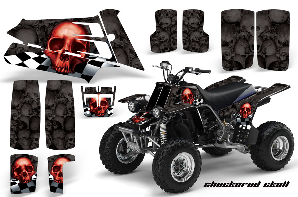ATV Graphics Kit Quad Decal Sticker Wrap For Yamaha Banshee 350 1987-2005 CHECKERED RED BLACK-atv motorcycle utv parts accessories gear helmets jackets gloves pantsAll Terrain Depot