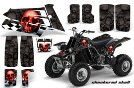 ATV Graphics Kit Quad Decal Sticker Wrap For Yamaha Banshee 350 1987-2005 CHECKERED RED BLACK-atv motorcycle utv parts accessories gear helmets jackets gloves pantsAll Terrain Depot
