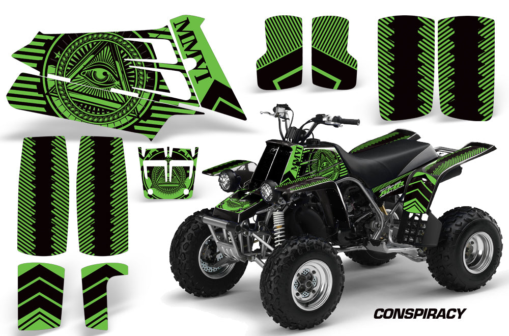 ATV Graphics Kit Quad Decal Sticker Wrap For Yamaha Banshee 350 1987-2005 CONSPIRACY GREEN-atv motorcycle utv parts accessories gear helmets jackets gloves pantsAll Terrain Depot