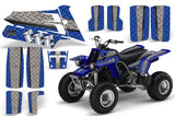 ATV Graphics Kit Quad Decal Sticker Wrap For Yamaha Banshee 350 1987-2005 DIAMOND RACE SILVER BLUE