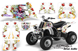 ATV Graphics Kit Quad Decal Sticker Wrap For Yamaha Banshee 350 1987-2005 EDHLK WHITE-atv motorcycle utv parts accessories gear helmets jackets gloves pantsAll Terrain Depot