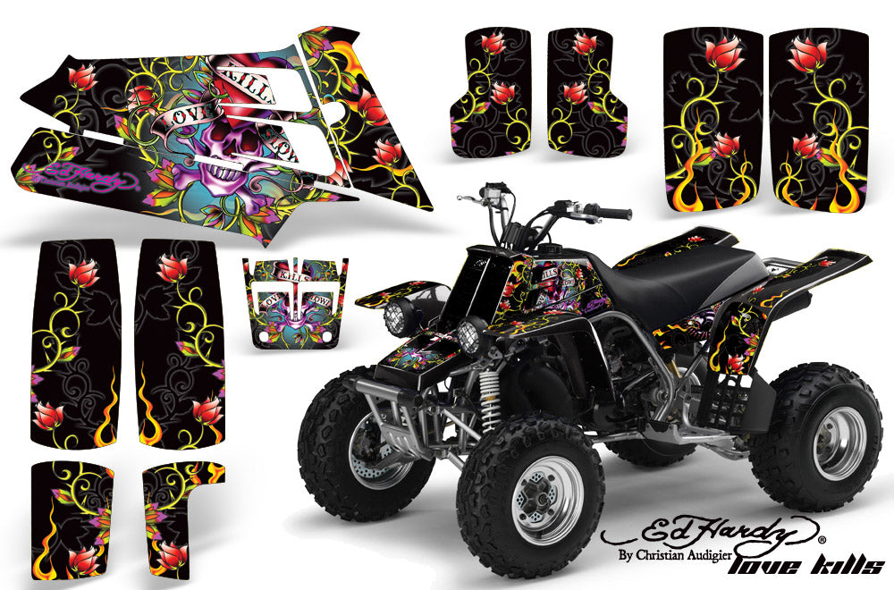ATV Graphics Kit Quad Decal Sticker Wrap For Yamaha Banshee 350 1987-2005 EDHLK BLACK-atv motorcycle utv parts accessories gear helmets jackets gloves pantsAll Terrain Depot