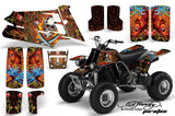 ATV Graphics Kit Quad Decal Sticker Wrap For Yamaha Banshee 350 1987-2005 EDHP ORANGE