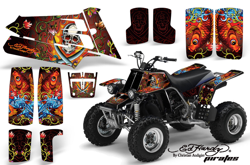 ATV Graphics Kit Quad Decal Sticker Wrap For Yamaha Banshee 350 1987-2005 EDHP RED-atv motorcycle utv parts accessories gear helmets jackets gloves pantsAll Terrain Depot