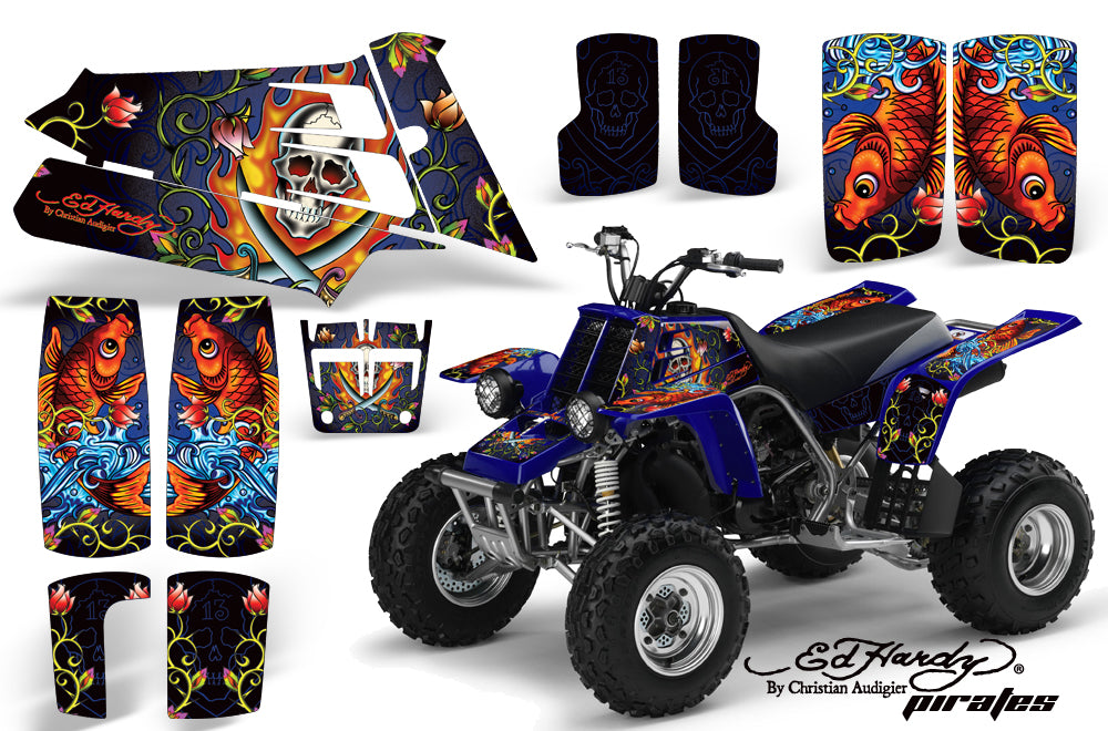 ATV Graphics Kit Quad Decal Sticker Wrap For Yamaha Banshee 350 1987-2005 EDHP BLUE-atv motorcycle utv parts accessories gear helmets jackets gloves pantsAll Terrain Depot