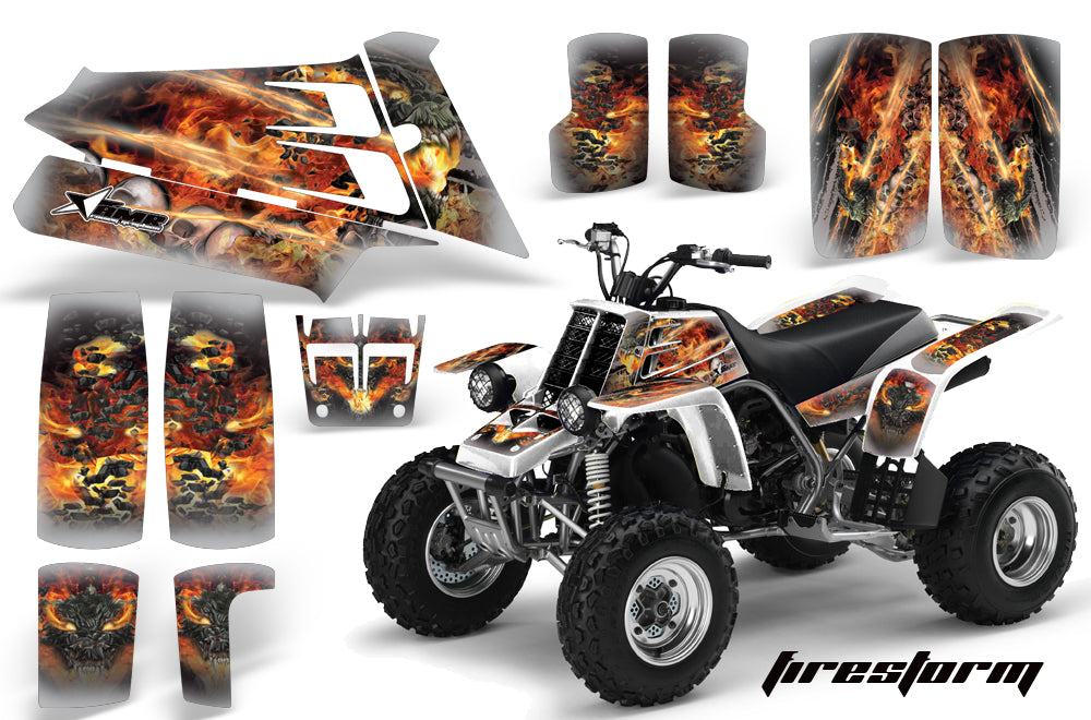 ATV Graphics Kit Quad Decal Sticker Wrap For Yamaha Banshee 350 1987-2005 FIRESTORM SILVER-atv motorcycle utv parts accessories gear helmets jackets gloves pantsAll Terrain Depot