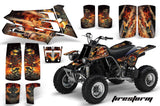 ATV Graphics Kit Quad Decal Sticker Wrap For Yamaha Banshee 350 1987-2005 FIRESTORM BLACK