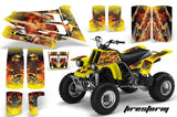 ATV Graphics Kit Quad Decal Sticker Wrap For Yamaha Banshee 350 1987-2005 FIRESTORM YELLOW