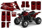 ATV Graphics Kit Quad Decal Sticker Wrap For Yamaha Banshee 350 1987-2005 HISH RED