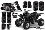ATV Graphics Kit Quad Decal Sticker Wrap For Yamaha Banshee 350 1987-2005 HISH SILVER