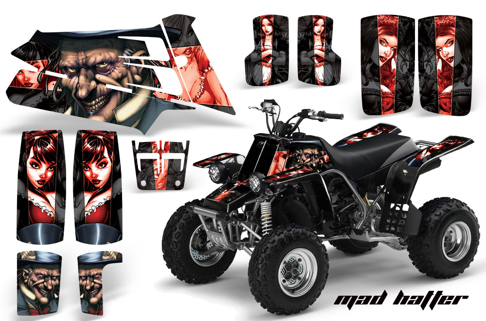 ATV Graphics Kit Quad Decal Sticker Wrap For Yamaha Banshee 350 1987-2005 HATTER RED BLACK-atv motorcycle utv parts accessories gear helmets jackets gloves pantsAll Terrain Depot