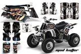 ATV Graphics Kit Quad Decal Sticker Wrap For Yamaha Banshee 350 1987-2005 HATTER WHITE BLACK