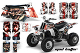 ATV Graphics Kit Quad Decal Sticker Wrap For Yamaha Banshee 350 1987-2005 HATTER RED WHITE