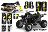 ATV Graphics Kit Quad Decal Sticker Wrap For Yamaha Banshee 350 1987-2005 HATTER YELLOW BLACK