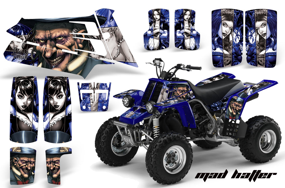 ATV Graphics Kit Quad Decal Sticker Wrap For Yamaha Banshee 350 1987-2005 HATTER SILVER BLUE-atv motorcycle utv parts accessories gear helmets jackets gloves pantsAll Terrain Depot