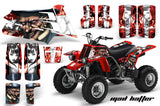 ATV Graphics Kit Quad Decal Sticker Wrap For Yamaha Banshee 350 1987-2005 HATTER WHITE RED