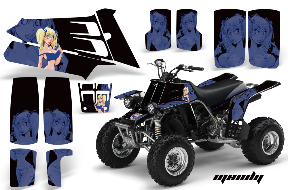 ATV Graphics Kit Quad Decal Sticker Wrap For Yamaha Banshee 350 1987-2005 MANDY BLUE BLACK-atv motorcycle utv parts accessories gear helmets jackets gloves pantsAll Terrain Depot