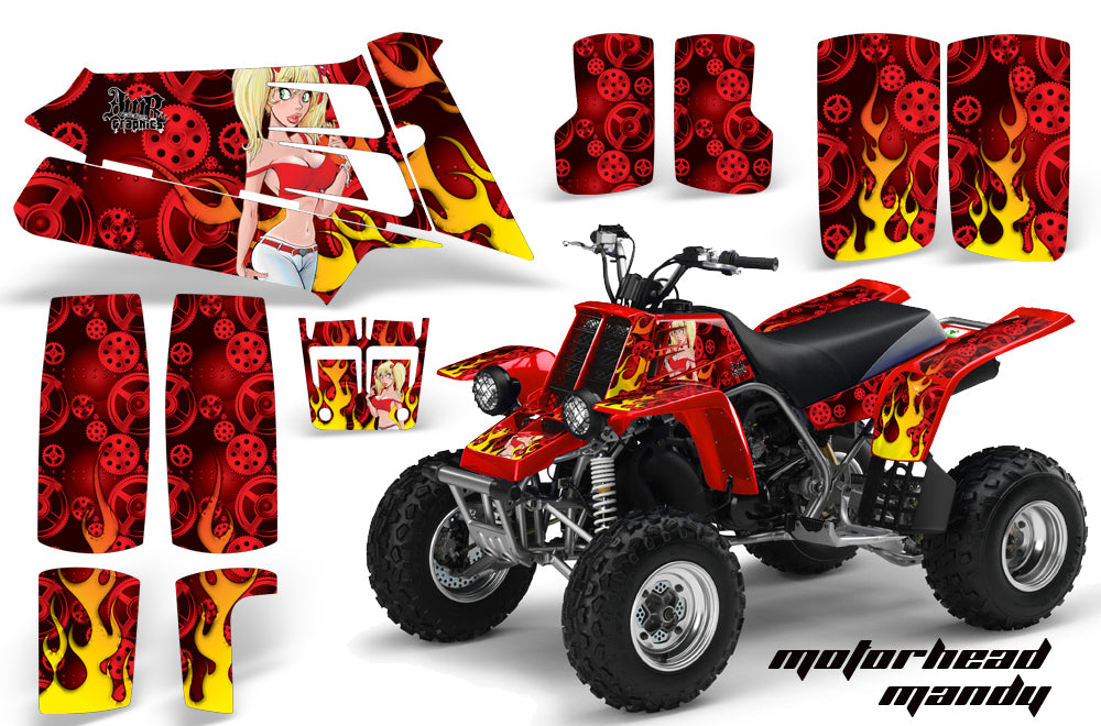 ATV Graphics Kit Quad Decal Sticker Wrap For Yamaha Banshee 350 1987-2005 MOTO MANDY RED-atv motorcycle utv parts accessories gear helmets jackets gloves pantsAll Terrain Depot