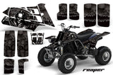 ATV Graphics Kit Quad Decal Sticker Wrap For Yamaha Banshee 350 1987-2005 REAPER BLACK