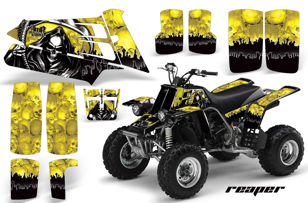ATV Graphics Kit Quad Decal Sticker Wrap For Yamaha Banshee 350 1987-2005 REAPER YELLOW-atv motorcycle utv parts accessories gear helmets jackets gloves pantsAll Terrain Depot